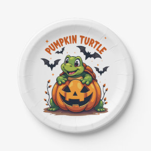 Pumpkin Turtle Paper Plate