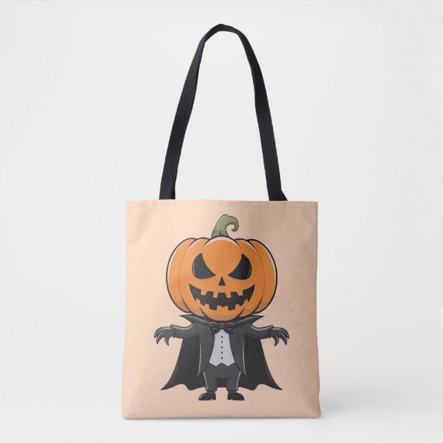 Pumpkin Vampire Tote Bag (Front)