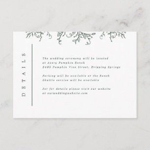 Pumpkin Vines Monogram Wedding Insert