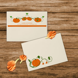 Pumpkin Vines Tan Floral Envelope