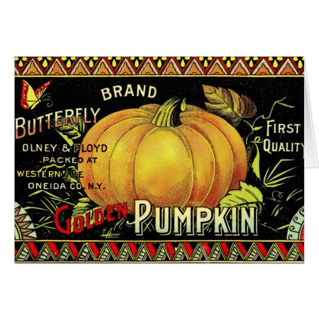 Pumpkin vintage label (Front Horizontal)