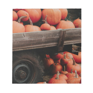 pumpkin wagon notepad