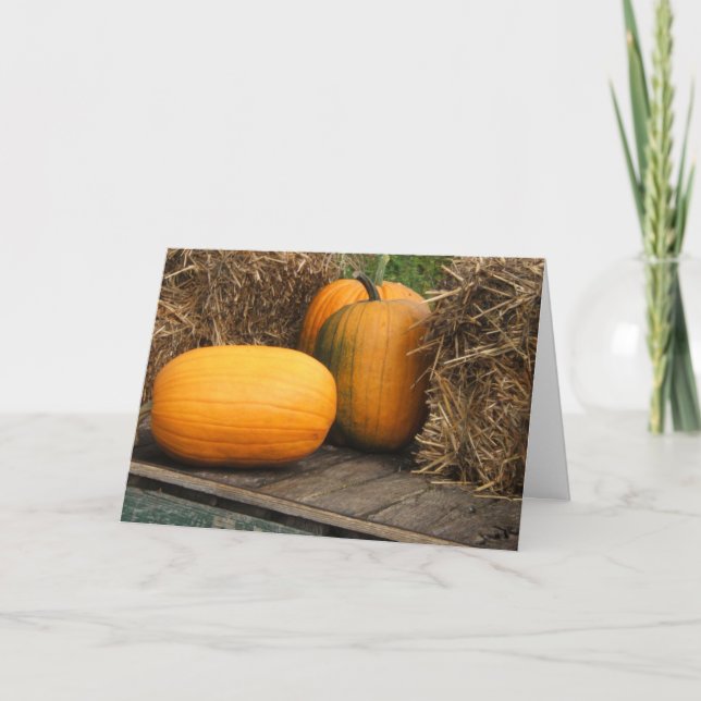 Pumpkin Wagon Seasonal Card (Front)