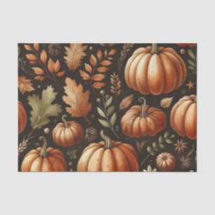 Pumpkin Watercolor Autumn Pattern for Fall  Tissue Paper