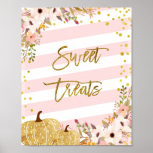 Pumpkin watercolor Sweet Treats sign