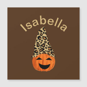Pumpkin Wearing A Leopard Hat