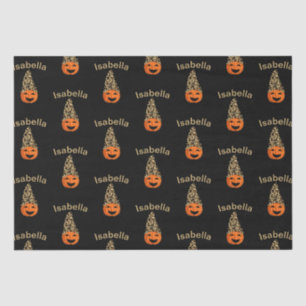 Pumpkin Wearing A Leopard Hat Tissue Paper