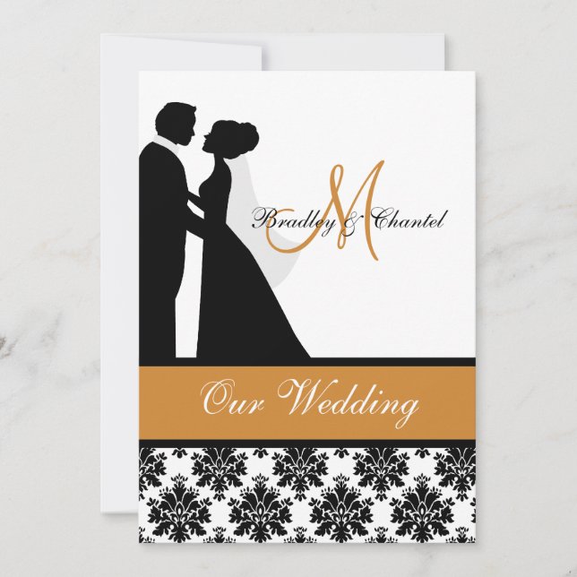 Pumpkin Wedding Couple Wedding Invitation (Front)