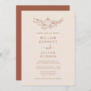 Pumpkin Wedding Invitation
