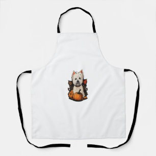 Pumpkin West Highland White Terrier costume Westie Apron