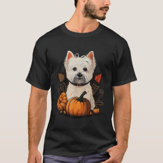 Pumpkin West Highland White Terrier costume Westie T-Shirt