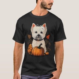 Pumpkin West Highland White Terrier costume Westie T-Shirt