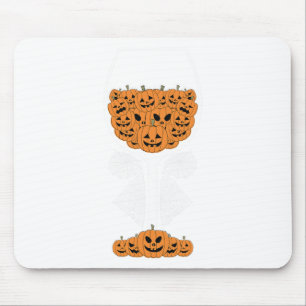 Pumpkin Wine Gl Spider Web Costume Easy Halloween Mouse Pad