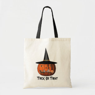 Pumpkin Witch Hat Halloween Cute Tote Bag