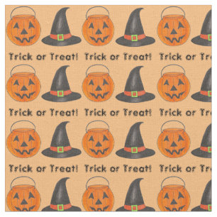 Pumpkin Witch Hat Orange Halloween Costume Fabric