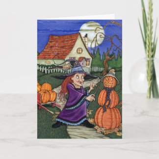 Pumpkin Witch Holiday Card
