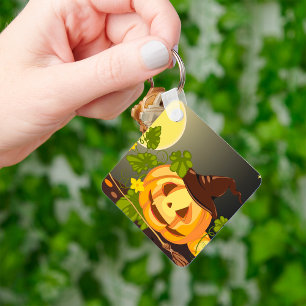 Pumpkin Witch Keychain