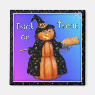 Pumpkin Witch Magnet