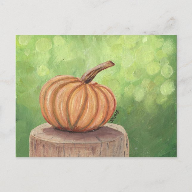 Pumpkin with Bokeh Background Postcard (Front)