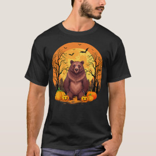 Pumpkin With Funny Halloween Costume Grizzly Bear T-Shirt