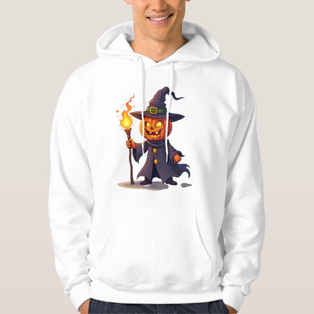 Pumpkin Wizard � Magical Halloween Sorcerer Tee (Front)