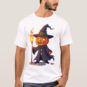 Pumpkin Wizard � Magical Halloween Sorcerer Tee