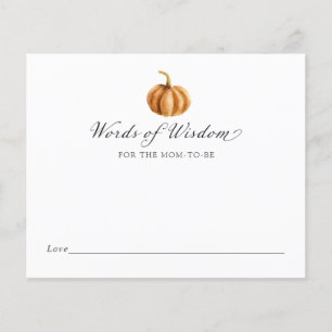 Pumpkin Words of Wisdom for the Mom to Be