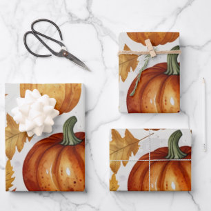 Pumpkin Wrapping Paper Sheets