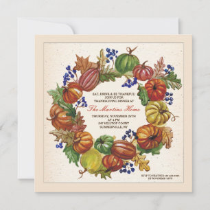 Pumpkin Wreath Invitation