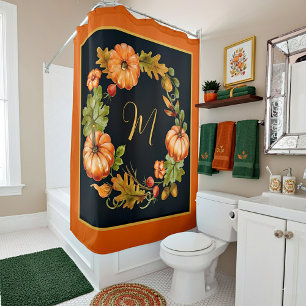 Pumpkin wreath monogram