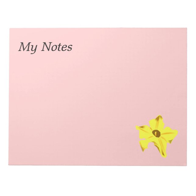 Pumpkinflower notepad (Front)