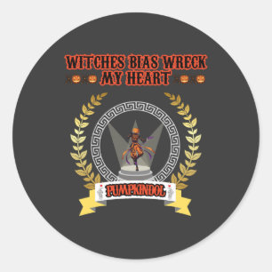 Pumpkinidol Halloween Stage Witches Bias Spooky Classic Round Sticker