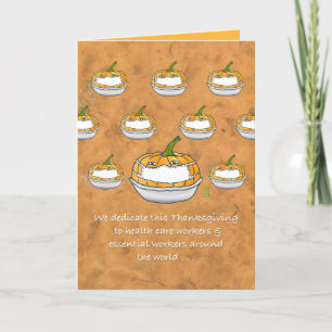 PumpkinPatch Masked Healthcare fromUs Thanksgiving Card