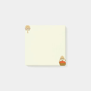 🍂 Pumpkins and Autumn Wheat Post-it Notes