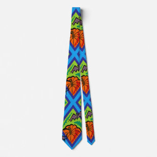 Pumpkins and Bats in Patterns of Green/Blue Tie
