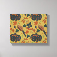 Pumpkins and carrots seamless pattern