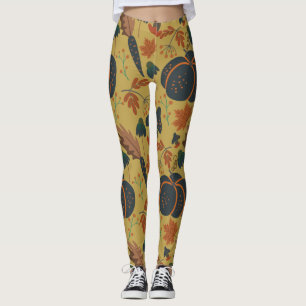 Pumpkins and carrots seamless pattern leggings