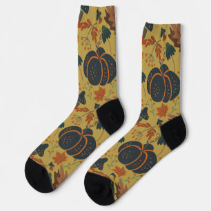 Pumpkins and carrots seamless pattern wrapping pap socks