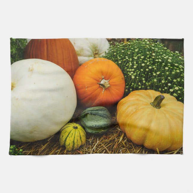 Pumpkins And Gourds Kitchen Towel (Horizontal)