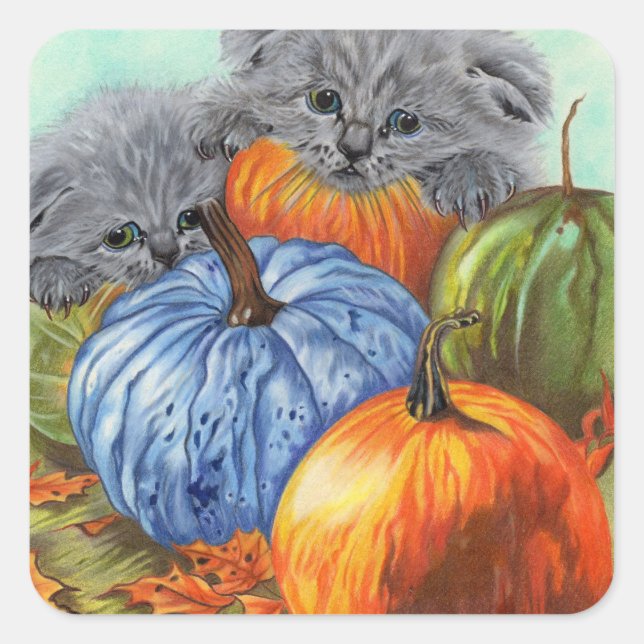Pumpkins and Kittens stickers (Front)