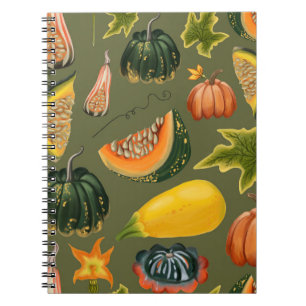 Pumpkins and Leaves: Autumn Greenery Notebook