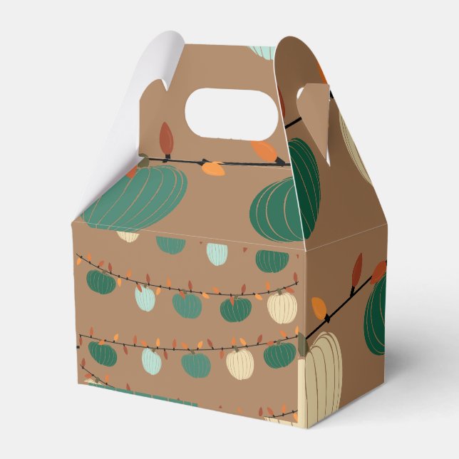 Pumpkins and Lights Favor Box (Front Side)