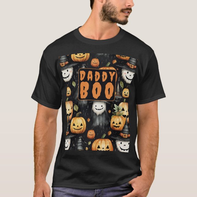 Pumpkins and Monsters - Halloween Family Matching T-Shirt (Front)