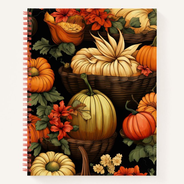 Pumpkins and More, Autumn, Notebook (Front)