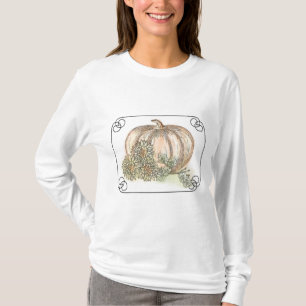 Pumpkins and Mums Fall floral T-Shirt