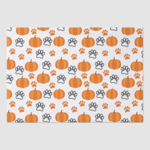 Pumpkins and Paws Halloween White Tissue Paper