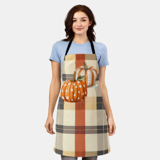 Pumpkins and Plaid Fall Apron