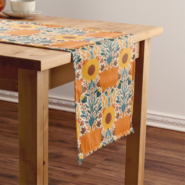 Pumpkins and sunflowers short table runner (Creator Uploaded)