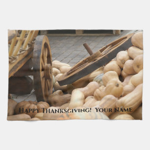 Pumpkins and Wheel Kitchen Towel