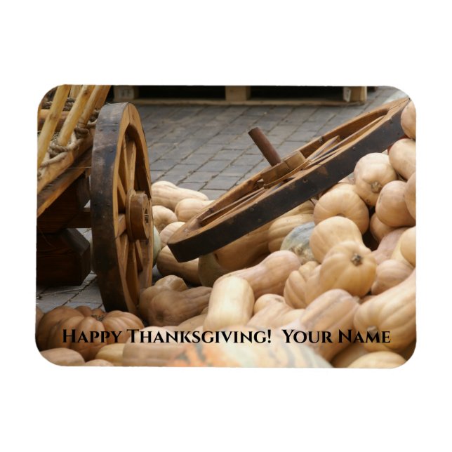 Pumpkins and Wheel Magnet (Horizontal)